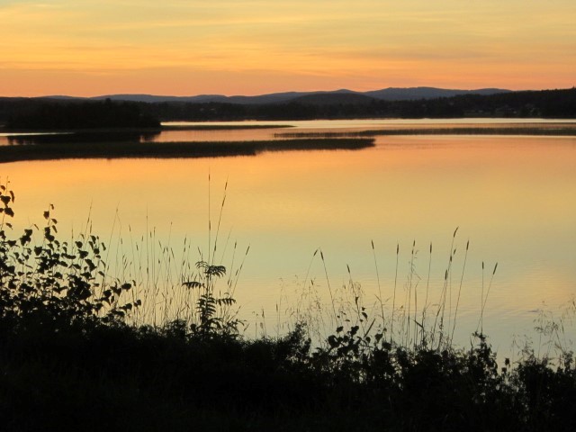 Zweden, Ljusdal, zonsondergang